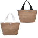 Fashion Daily Totes Casual Summer Beach Straw Bag Handmade Handbag Tote Bag