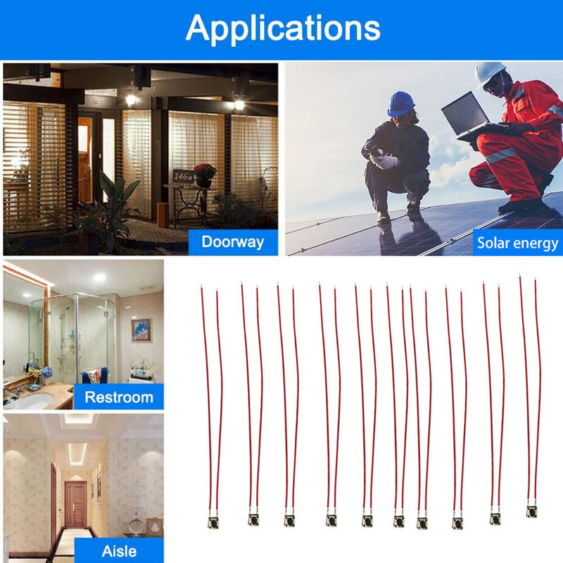 10pcs Gear Switch with 15cm Cable Touch Switch Light Switch Electrical Equipment