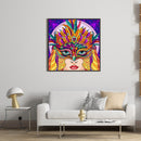 DIY Full Round Drill Diamond Painting Primitive Girl Art Picture Kits Crafts Set