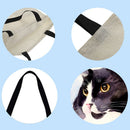 Black and white cat Printed Shoulder Shopping Bag Casual Large Tote Handbag