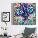DIY Color Cat Animal Part Drill Special Shape Diamond Painting Kit (B046)