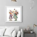 Oil Paint by Numbers Two Girls Canvas Artwork Living Room Picture Art Decoration