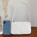 Fashion Women Small Shoulder Underarm Bag PU Leather Totes Handbag (White)