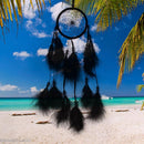 Bead Dream Catcher Black Feather Crafts Handmade Home Hanging Gifts