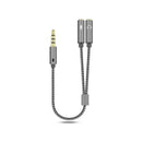 To 2 Female 3.5mm Audio Cable Stereo Adapter Y Splitter Cable AUX Cable Jack