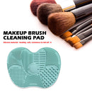 Silicone Makeup Brush Pen Cleaning Pad Suction Cup Scrubber Board (Green) Newly