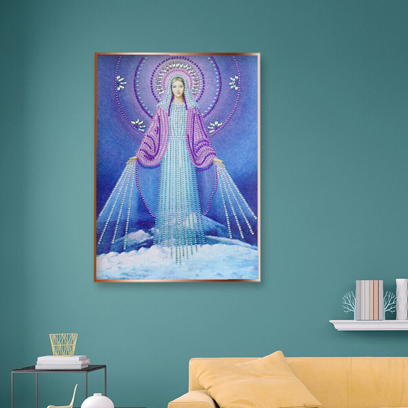 5D Part Drill Special Shaped Diamond Painting Virgin Mary DIY Art Drawing Kit