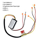Car LED Daytime Running Light Automatic On/Off Controller Relay Harness 12-18V