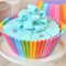 100x Colorful Rainbow Paper Cake Cupcake Liners Baking newm Part Case N5M5