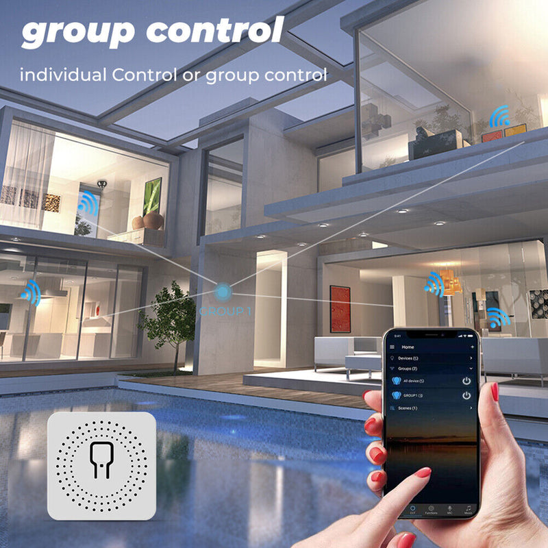 Mini WiFi Smart Switch DIY 16A 2-Way Light Relay Smart Life App Voice Control