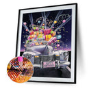 5D DIY Diamond Painting Gift Car Full Round Drill Mosaic Picture Wall Arts