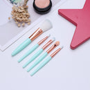 5x Eyes Makeup Brushes Set Portable Eyeshadow Eyebrows Beauty Pens (Green)