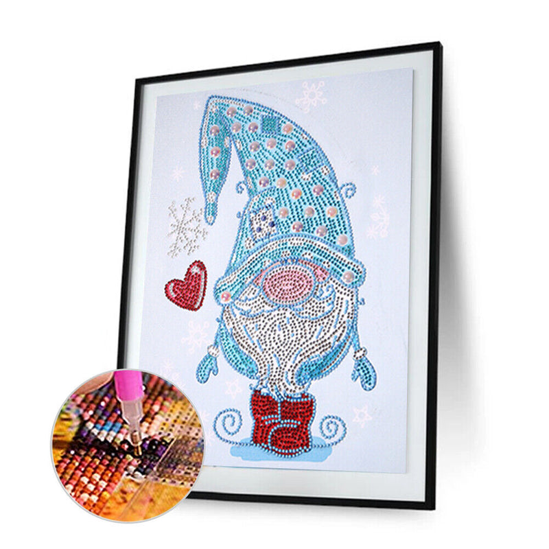 Special Shaped Ornaments DIY Love Heart Gnome Kit Part Drill 5D Diamond Painting