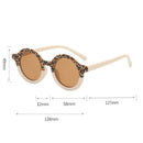 Summer Kids Girl Boys Sunglasses Leopard Children UV400 Eyewear (Beige) Newly