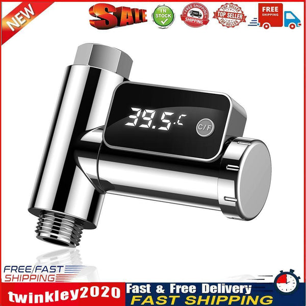 LED Water Temperature Thermometer Shower Celsius/Fahrenheit Display Sensor Newly