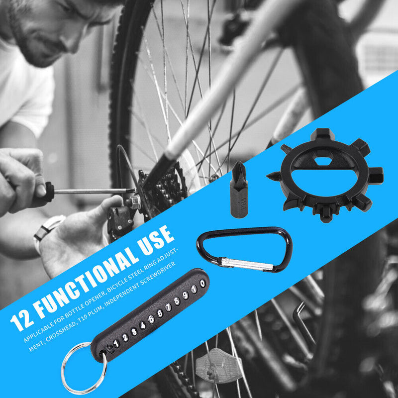 Bicycle Multi Repair Tools Stainless Steel 12 in 1 Bottle Opener Screwdrive