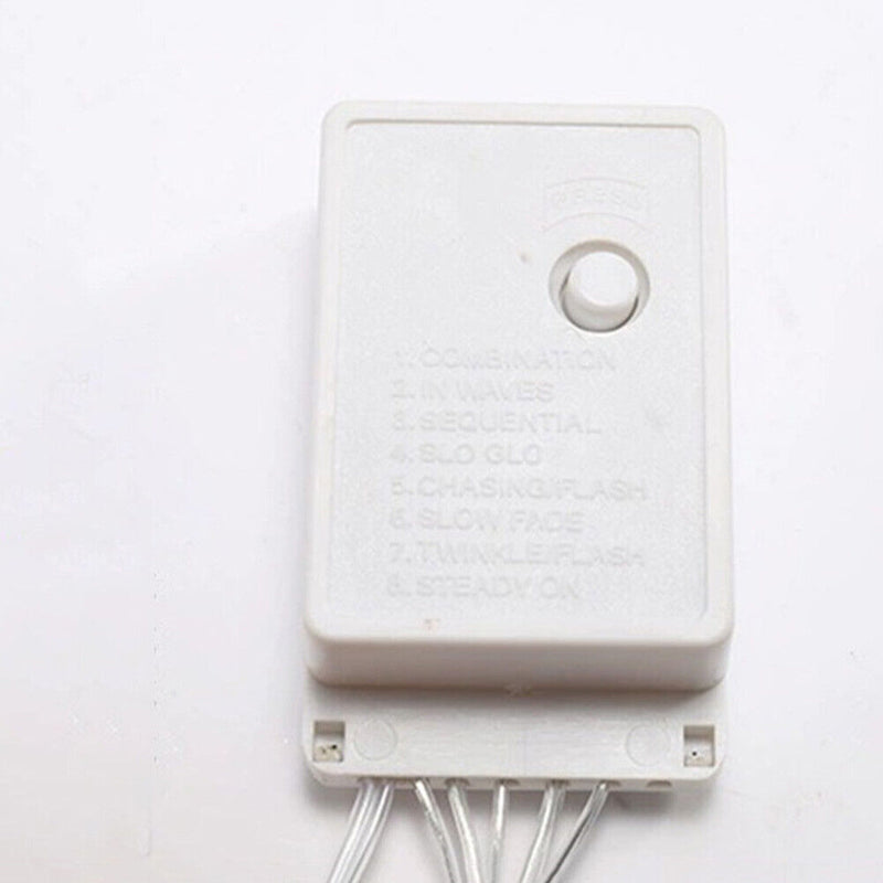 4m LED Snowflake Icicle Lamp Curtain String Lights Christmas (US Colorful)