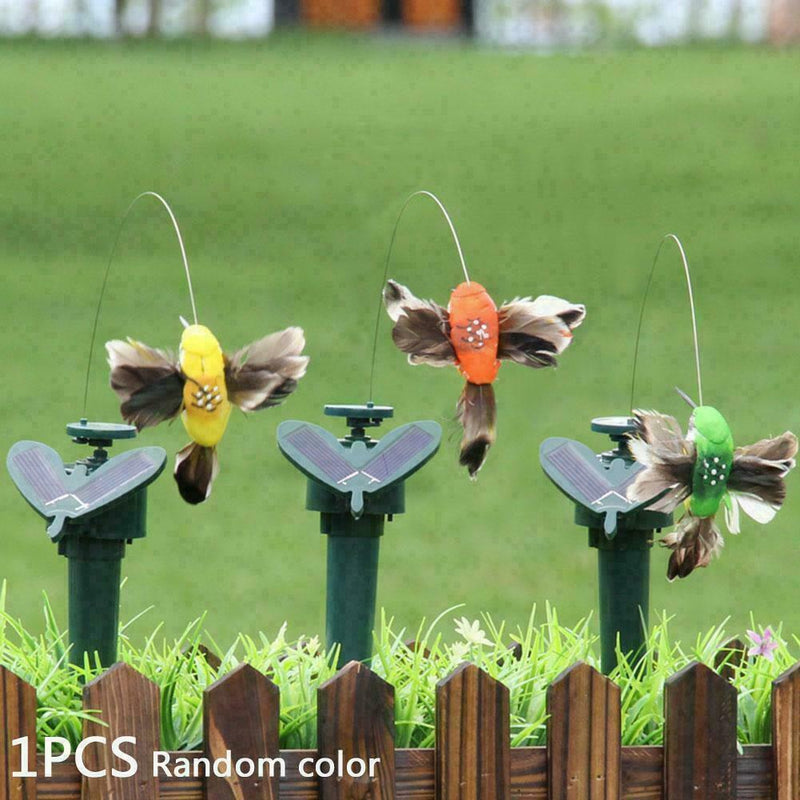 Solar / Battery Powered Flying Fluttering Feathered K5T0 Decor Bird Stakes C3W4