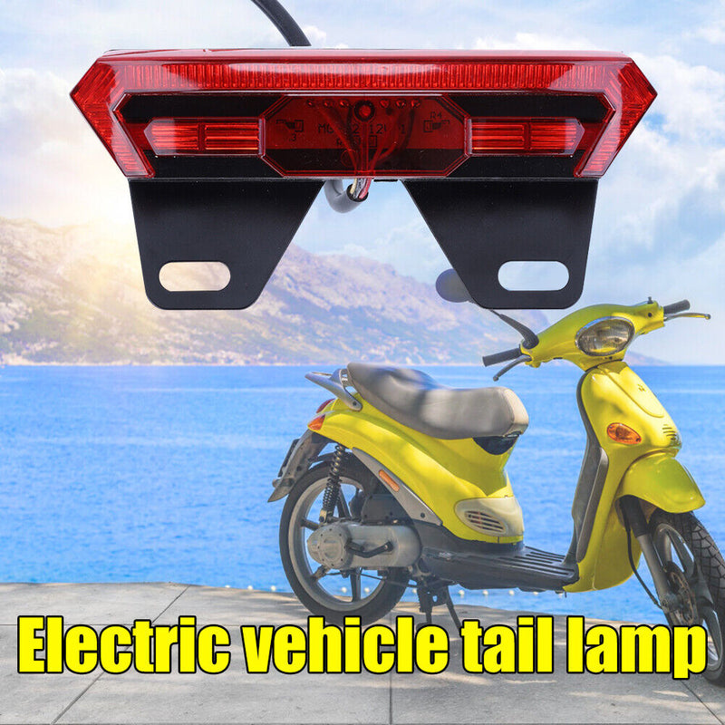 12V Indicator Lamp Waterproof LED Safety Night Ride Warning - E-Bike Tail Light