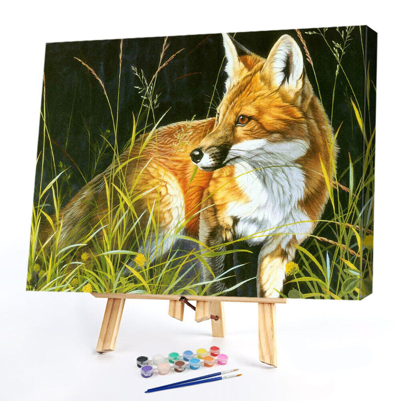 Bushes Animals Oil Paint By Numbers Kit DIY Frameless Drawing for Adults Home