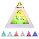 Portable Kids Wake Up Light Alarm Clock 7 Color Backlight Calendar Thermometer