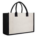 Fashion Canvas Handbag Letter Printed Portable Shoulder Shopping Tote Purse Bag