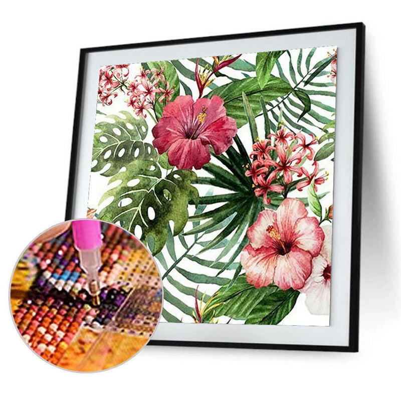 5D Diamond Painting Flower Leaf Full Round Drill Rhinestone DIY Art (A1898)