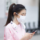 3000mAh LED Digital Air Cooling Hanging Neck Bladeless Sports Fans (White)