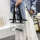 Fashion Female Summer PVC Transparent Handbag Clear Women Shoulder Bags Totes