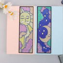 2pcs Special Shaped Drill Diamond Leather Tassel Bookmark DIY Art (SQ09)