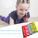 Cute Wooden Mouth Organ Artware Musical Instrument Toys Collection Gifts
