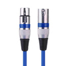 5.9ft DMX Stage DJ Cable  XLR 3Pin Male to Female Connector Wire (Blue) Newly