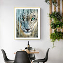 5D DIY Diamond Painting White Tiger Full Drill Rhinestone Mosaic Art Picture