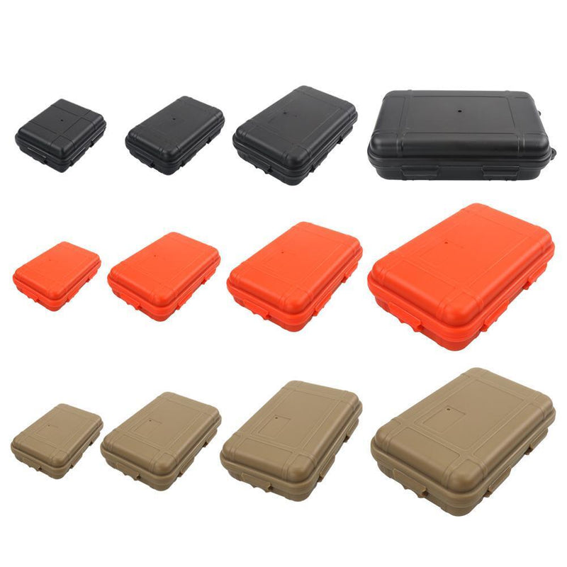 Outdoor Waterproof Sealed Box Shockproof EDC Tools Storage Case (Black XL)