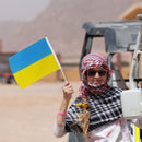 10pcs Ukraine Flag Ukrainian Bunting with Flagpoles Parades Decor (20x30cm)