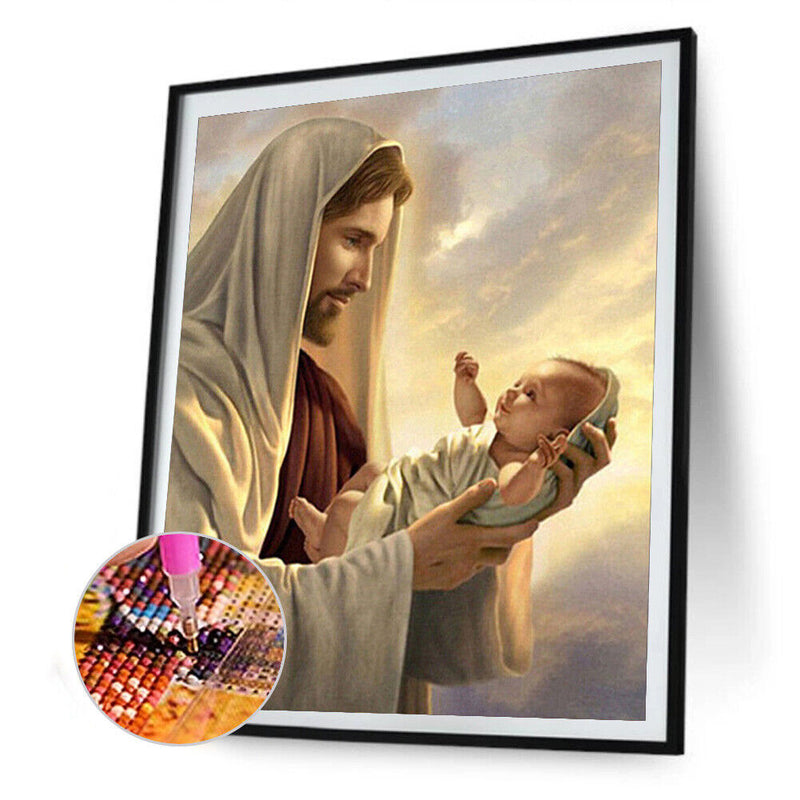 5D DIY Nativity Full Round Drill Mosaic Picture Wall Diamond Painting Kit Crafts