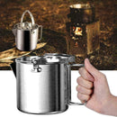 1.2L Steel Outdoor DIY Picnic Camping Cooking Hanging Pot J9S5 Z4U8 F8G0