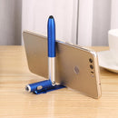 Multifunction Ballpoint Pen Folding LED Light Mobile Phone Stand Pen (Blue Newly