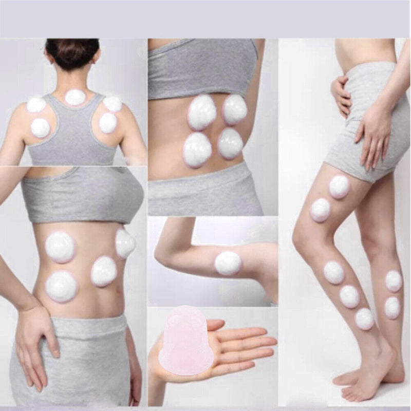 Silicone Anti Cellulite Massage Vacuum Therapy Body Cupping( Transparent)