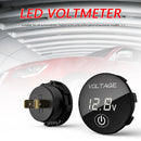 Car DC 5-48V Panel Voltmeter Touch Switch Battery Capacity Tester (White) Newly
