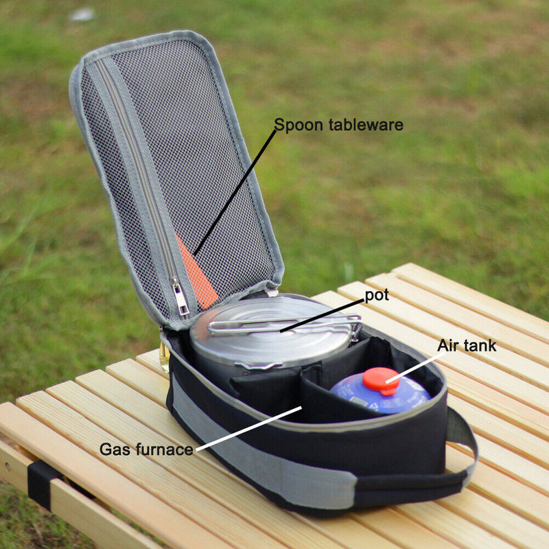 Camping Seasoning Jar Portable Storage Bag Oxford Camping Barbecue Picnic Totes