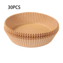 Air Fryer Steamer Liners Kitchen Round Wood Pulp Baking Air Fryer Paper Pad Mats