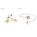 Punk Exaggeration Alloy Arm Chain Bracelet Geometric Shape Hollow Out