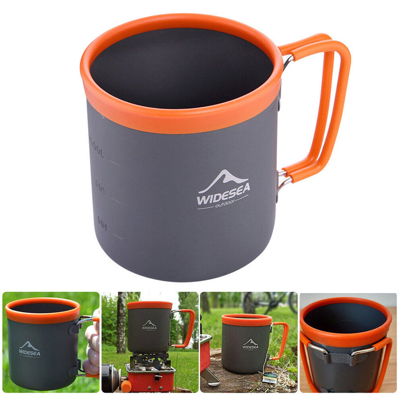WIDESEA Camping Aluminum Cup Outdoor Hiking Picnic Cooking Coffee Drinking Mug