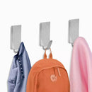 6pcs Stainless Steel Self-Adhesive Hooks Kit Traceless Kitchen Door Rack Newly