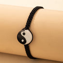 Ethnic Style Tai Chi Braided Rope Charm Yin Yang Adjustable Bracelets Jewelry