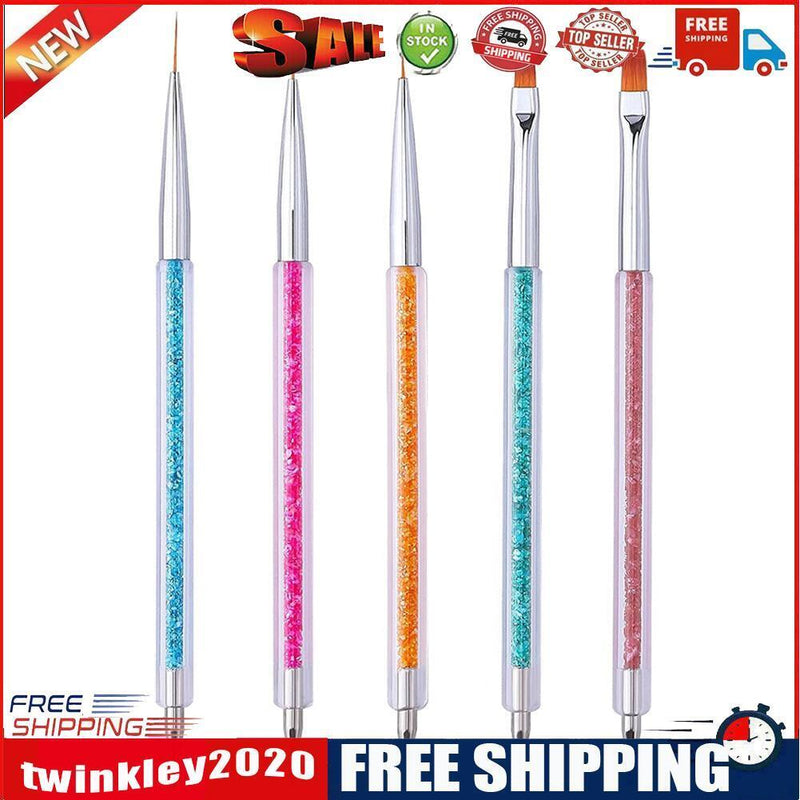 5pcs Nail Art Brush Nail Polish Lines Stripes Grid Liner DIY Manicure Pen