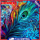 5D DIY Full Drill Diamond Painting Color Feather Cross Stitch Embroidery Kits Ho
