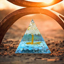 Crystal Energy Orgonite Pyramid Mold Gather Wealth Prosperity Peridot Heal Stone