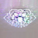 Modern LED Flower Crystal Ceiling Chandelier 9W Decor Lamp (Color Light) Newly